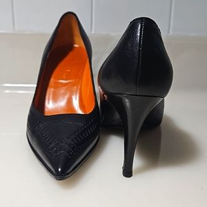 MaxMara Pointed Toe Leather Heels